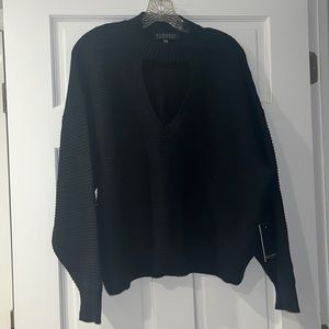 Eloquii keyhole cropped dolman sleeve sweater